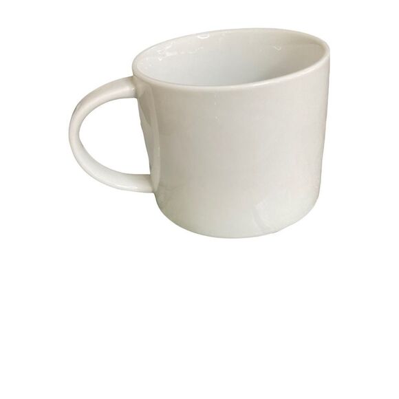 STARBUCKS Coffee Mug.  White Ceramic with Red Rim Around Bottom. - Picture 3 of 5